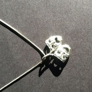 Sterling Chain Necklace Theatre Pendant